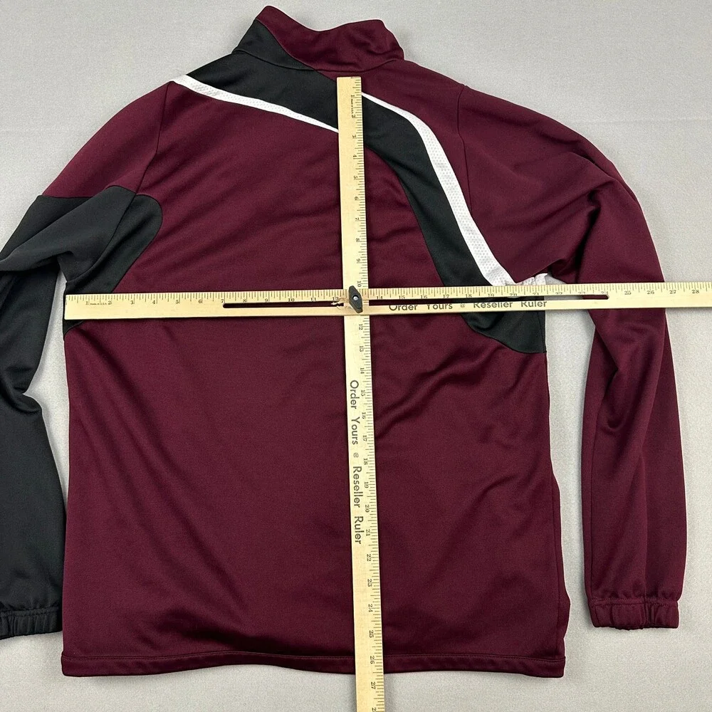 Elon Phoenix Jacket Men Medium Maroon Adidas 1/4 Zip Club Soccer Pullover NCAA M